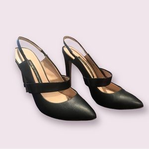 French Connection Black Slingback Heels
